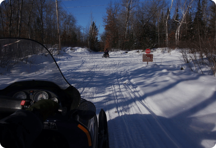 Heading down a trail